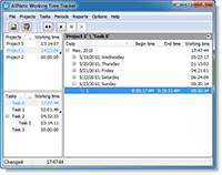AllNetic Working Time Tracker screenshot