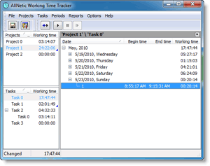 AllNetic Working Time Tracker screenshot